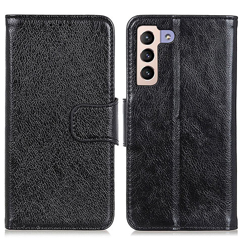 Funda de Cuero Cartera con Soporte Carcasa N05P para Samsung Galaxy S21 FE 5G Negro