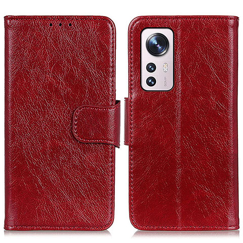 Funda de Cuero Cartera con Soporte Carcasa N05P para Xiaomi Mi 12 Lite 5G Rojo