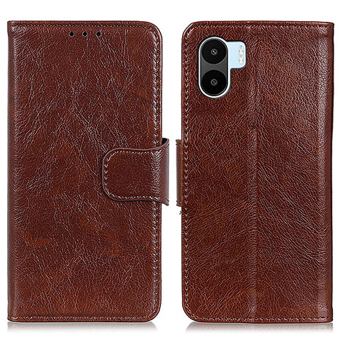 Funda de Cuero Cartera con Soporte Carcasa N05P para Xiaomi Poco C50 Marron