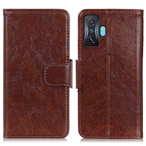 Funda de Cuero Cartera con Soporte Carcasa N05P para Xiaomi Poco F4 GT 5G Marron