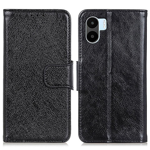 Funda de Cuero Cartera con Soporte Carcasa N05P para Xiaomi Redmi A2 Negro