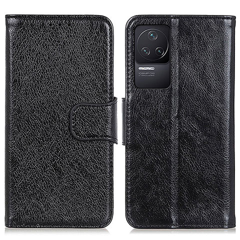 Funda de Cuero Cartera con Soporte Carcasa N05P para Xiaomi Redmi K50 5G Negro