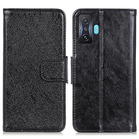 Funda de Cuero Cartera con Soporte Carcasa N05P para Xiaomi Redmi K50 Gaming AMG F1 5G Negro