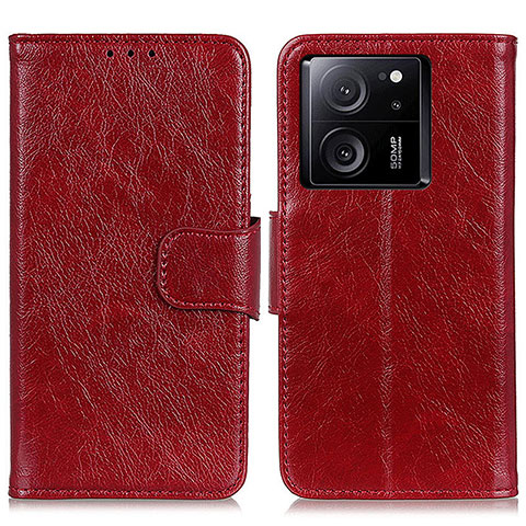 Funda de Cuero Cartera con Soporte Carcasa N05P para Xiaomi Redmi K60 Ultra 5G Rojo