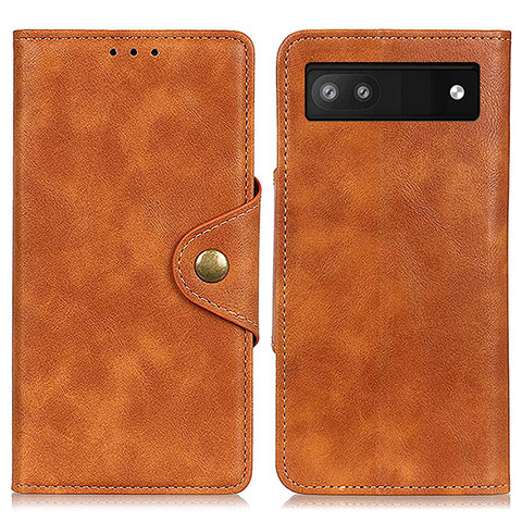 Funda de Cuero Cartera con Soporte Carcasa N06P para Google Pixel 7a 5G Marron