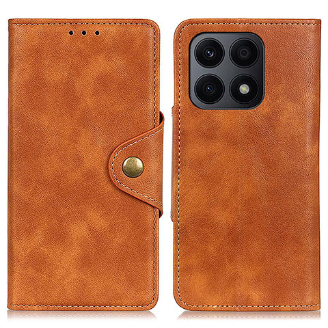 Funda de Cuero Cartera con Soporte Carcasa N06P para Huawei Honor X8a 4G Marron