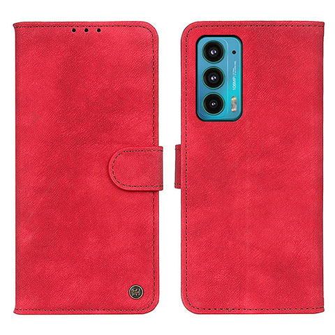 Funda de Cuero Cartera con Soporte Carcasa N06P para Motorola Moto Edge Lite 5G Rojo