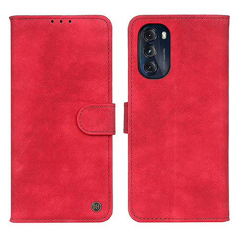 Funda de Cuero Cartera con Soporte Carcasa N06P para Motorola Moto G 5G (2022) Rojo