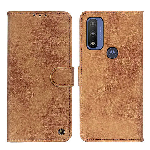 Funda de Cuero Cartera con Soporte Carcasa N06P para Motorola Moto G Pure Marron