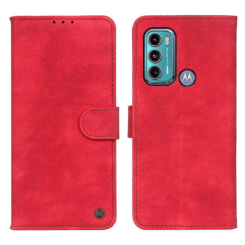 Funda de Cuero Cartera con Soporte Carcasa N06P para Motorola Moto G40 Fusion Rojo