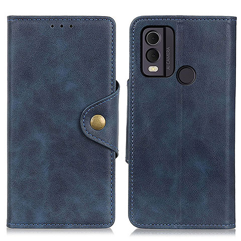 Funda de Cuero Cartera con Soporte Carcasa N06P para Nokia C22 Azul