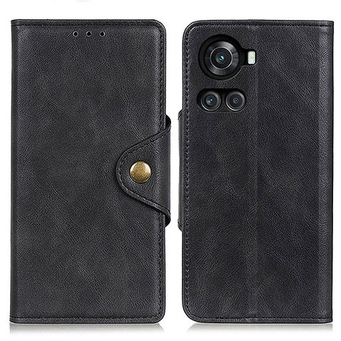 Funda de Cuero Cartera con Soporte Carcasa N06P para OnePlus 10R 5G Negro