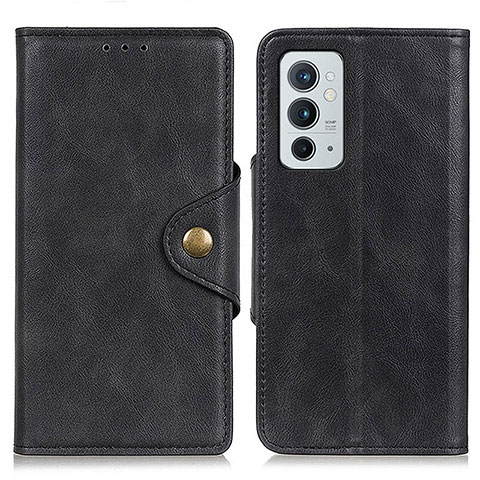 Funda de Cuero Cartera con Soporte Carcasa N06P para OnePlus 9RT 5G Negro