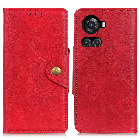 Funda de Cuero Cartera con Soporte Carcasa N06P para OnePlus Ace 5G Rojo