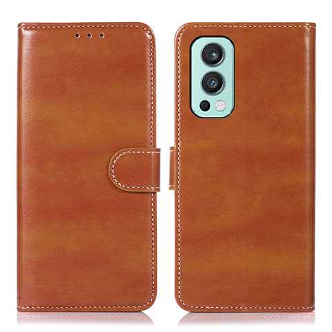 Funda de Cuero Cartera con Soporte Carcasa N06P para OnePlus Nord 2 5G Marron