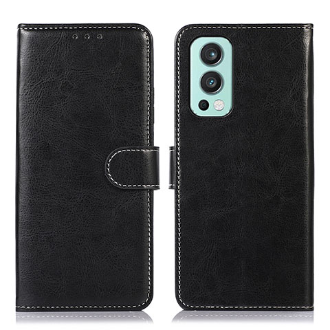 Funda de Cuero Cartera con Soporte Carcasa N06P para OnePlus Nord 2 5G Negro