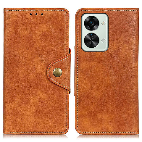 Funda de Cuero Cartera con Soporte Carcasa N06P para OnePlus Nord 2T 5G Marron