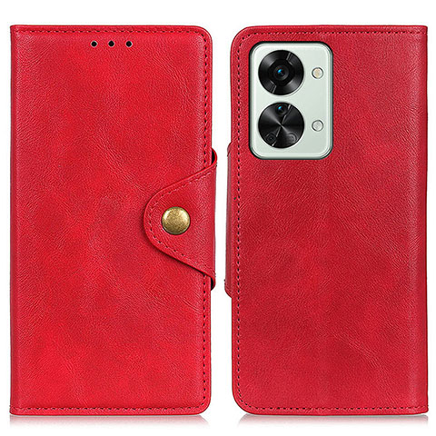 Funda de Cuero Cartera con Soporte Carcasa N06P para OnePlus Nord 2T 5G Rojo