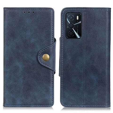 Funda de Cuero Cartera con Soporte Carcasa N06P para Oppo A16s Azul