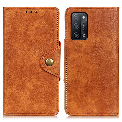 Funda de Cuero Cartera con Soporte Carcasa N06P para Oppo A53s 5G Marron