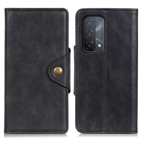 Funda de Cuero Cartera con Soporte Carcasa N06P para Oppo A54 5G Negro