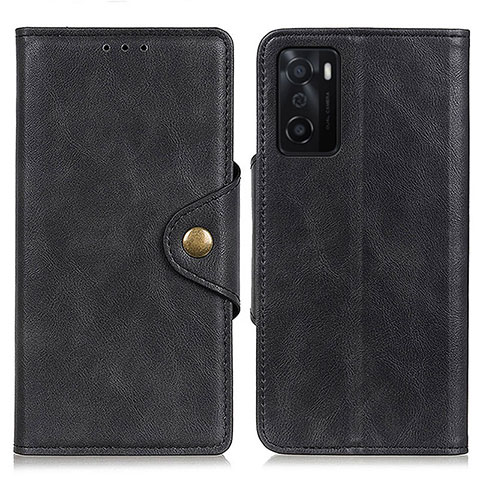 Funda de Cuero Cartera con Soporte Carcasa N06P para Oppo A55S 5G Negro