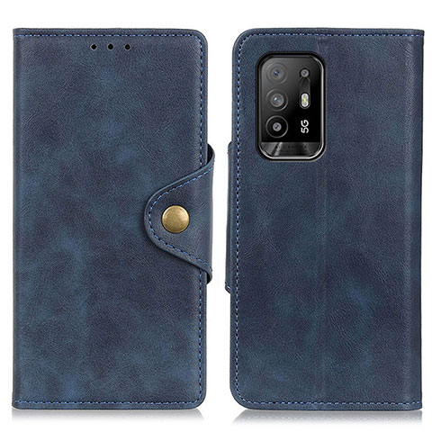 Funda de Cuero Cartera con Soporte Carcasa N06P para Oppo A94 5G Azul