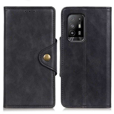 Funda de Cuero Cartera con Soporte Carcasa N06P para Oppo A94 5G Negro