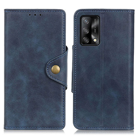 Funda de Cuero Cartera con Soporte Carcasa N06P para Oppo F19s Azul