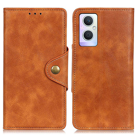 Funda de Cuero Cartera con Soporte Carcasa N06P para Oppo F21 Pro 5G Marron