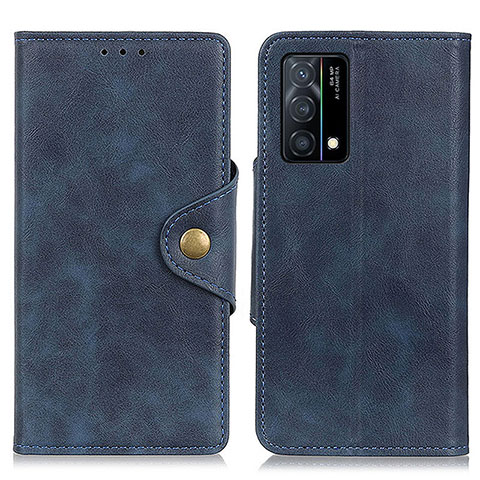 Funda de Cuero Cartera con Soporte Carcasa N06P para Oppo K9 5G Azul