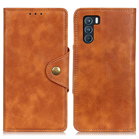 Funda de Cuero Cartera con Soporte Carcasa N06P para Oppo K9 Pro 5G Marron