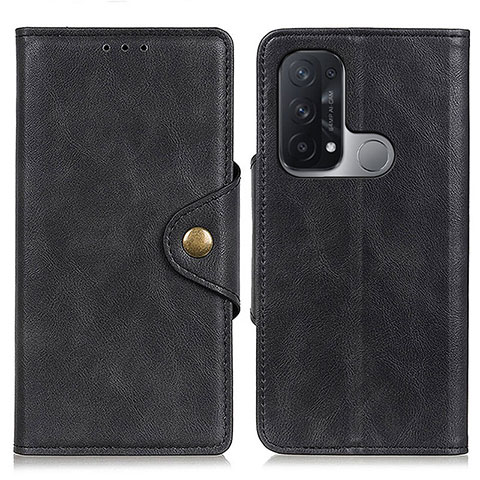 Funda de Cuero Cartera con Soporte Carcasa N06P para Oppo Reno5 A Negro