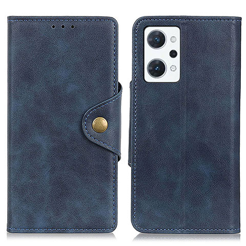 Funda de Cuero Cartera con Soporte Carcasa N06P para Oppo Reno7 A Azul