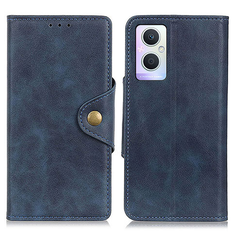 Funda de Cuero Cartera con Soporte Carcasa N06P para Oppo Reno8 Lite 5G Azul