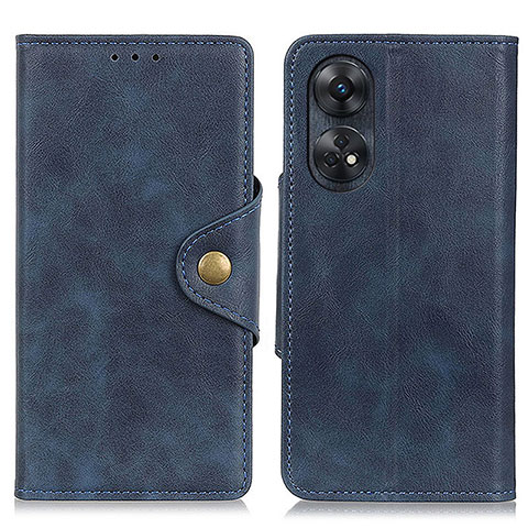 Funda de Cuero Cartera con Soporte Carcasa N06P para Oppo Reno8 T 4G Azul