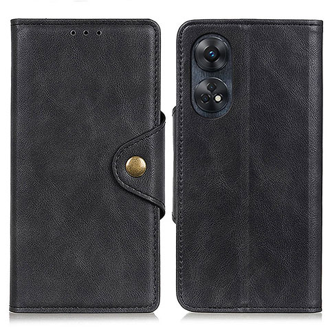 Funda de Cuero Cartera con Soporte Carcasa N06P para Oppo Reno8 T 4G Negro