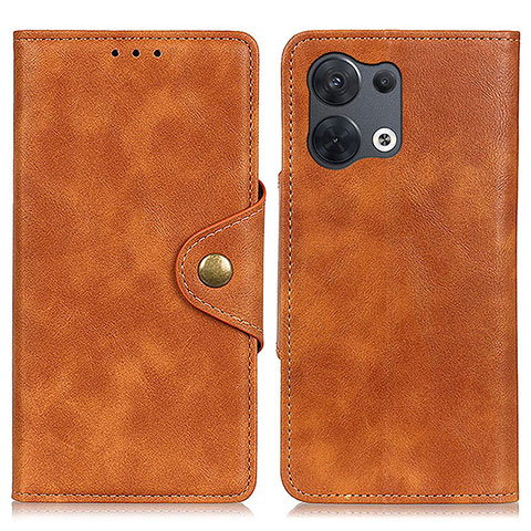 Funda de Cuero Cartera con Soporte Carcasa N06P para Oppo Reno9 5G Marron