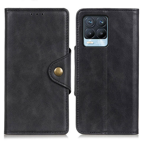 Funda de Cuero Cartera con Soporte Carcasa N06P para Realme 8 4G Negro