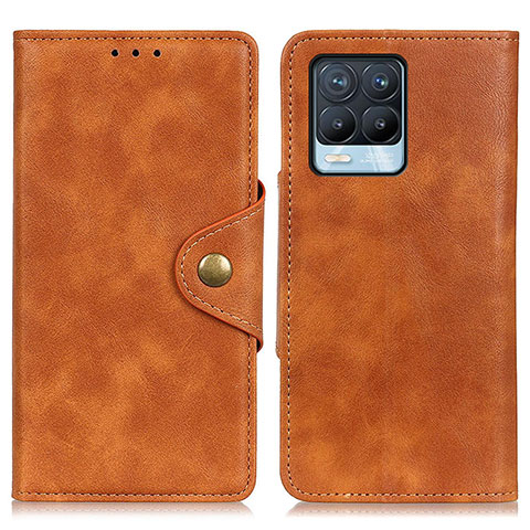 Funda de Cuero Cartera con Soporte Carcasa N06P para Realme 8 Pro Marron