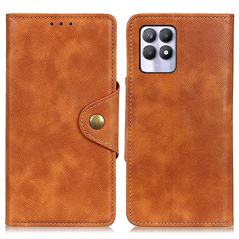 Funda de Cuero Cartera con Soporte Carcasa N06P para Realme 8i Marron