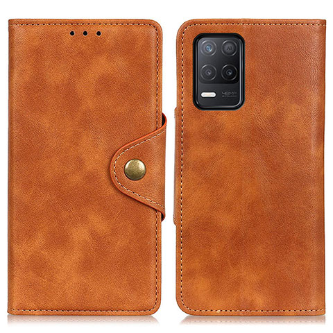 Funda de Cuero Cartera con Soporte Carcasa N06P para Realme 8s 5G Marron