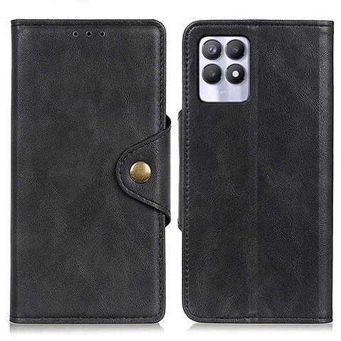 Funda de Cuero Cartera con Soporte Carcasa N06P para Realme Narzo 50 4G Negro