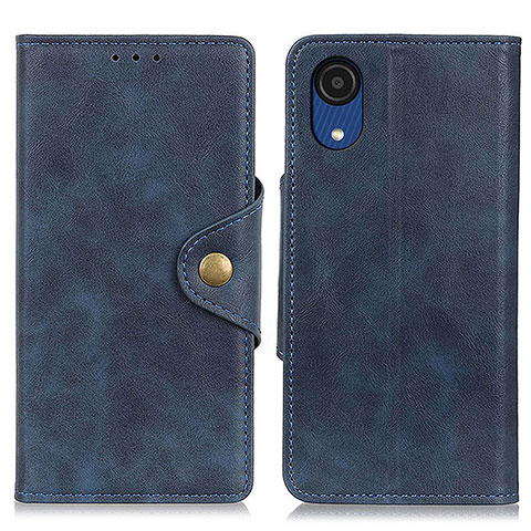 Funda de Cuero Cartera con Soporte Carcasa N06P para Samsung Galaxy A03 Core Azul