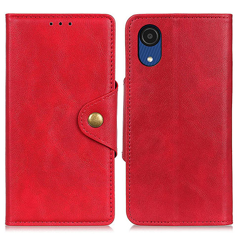 Funda de Cuero Cartera con Soporte Carcasa N06P para Samsung Galaxy A03 Core Rojo