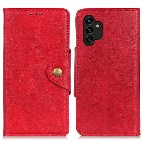 Funda de Cuero Cartera con Soporte Carcasa N06P para Samsung Galaxy A13 4G Rojo