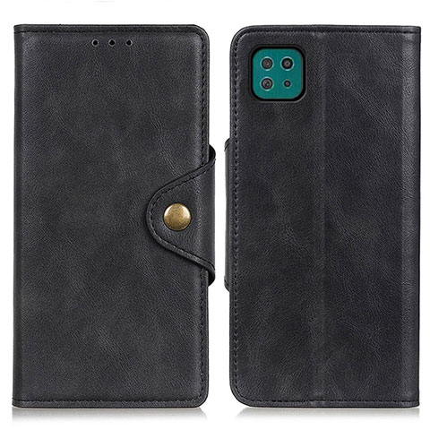 Funda de Cuero Cartera con Soporte Carcasa N06P para Samsung Galaxy A22 5G Negro