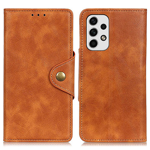 Funda de Cuero Cartera con Soporte Carcasa N06P para Samsung Galaxy A23 4G Marron