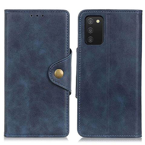 Funda de Cuero Cartera con Soporte Carcasa N06P para Samsung Galaxy F02S SM-E025F Azul