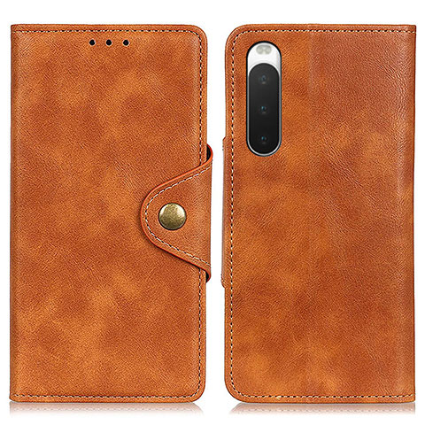 Funda de Cuero Cartera con Soporte Carcasa N06P para Sony Xperia 10 IV SO-52C Marron